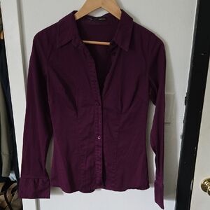 Women's Purple Button-Up Shirt